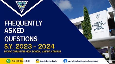 Enrollment and Fees – Davao Christian High School – V. Mapa .